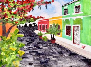 Old San Juan Puerto Rico in Watercolor by Kelly Jaxheimer (all rights reserved)